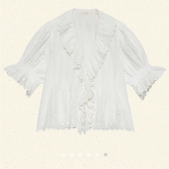 Doen Henri Top in Salt Eyelet - Picture 6 of 7